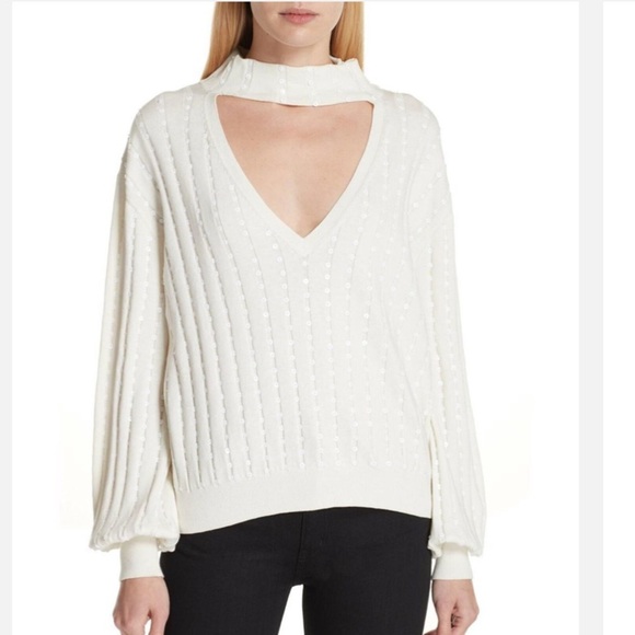 Caroline Constas Sweaters - NEW • Caroline Constas • Sequin Cut Out Sweater L